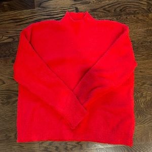 Sanctuary- red plush sweater- Size XL